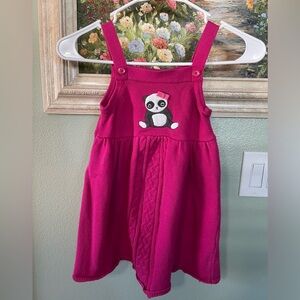 Gymboree Panda Academy Pink Girl Cable Knit Sweater Jumper Dress 5T Used